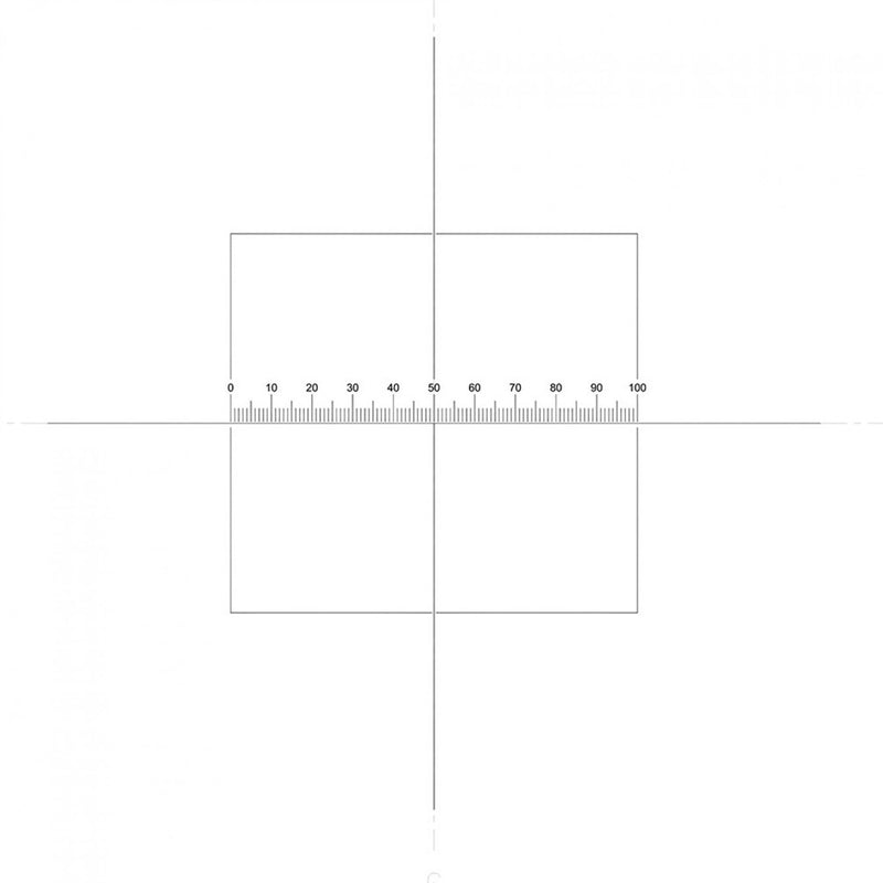 NE7N eyepiece reticles, horizontal scale + crossline + square