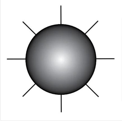 a group of many spheres with varying shades of gray