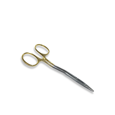 a set of self closing scissors like forceps