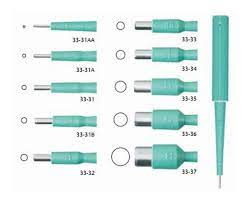 varying sized turquoise biopsy bunches