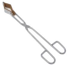 a scissor like tong used to grab things.
