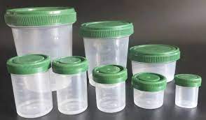 varying sized plastic histology containers