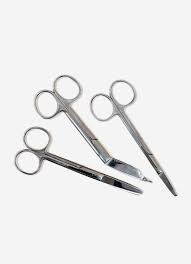 a set of three scissors and shears 
