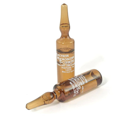 an amber breaker vial filled with osmium tetroxide