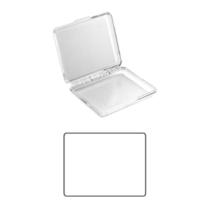 Medium clear plastic storage boxes with compartments, PS