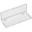 Small rectangular storage boxes, clear polystyrene