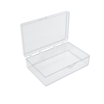Medium storage boxes, clear PS