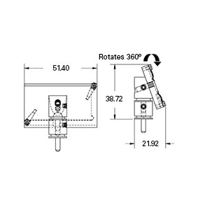 PELCO SEM 70 deg. microscope slide holder mount, pin mount