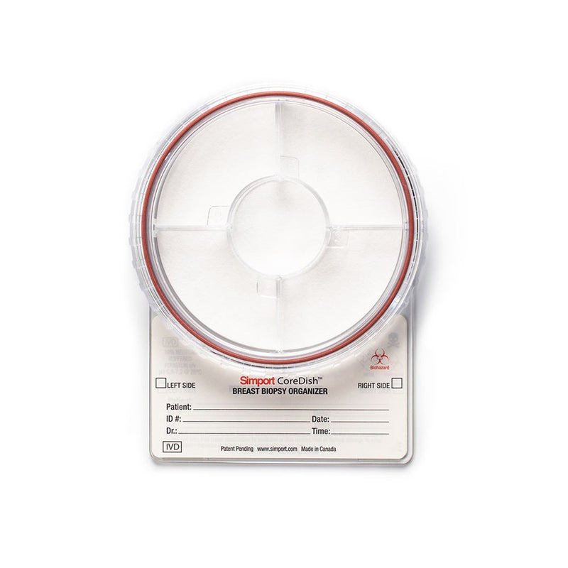 CoreDish biopsy containers, half pre-filled 10% formalin