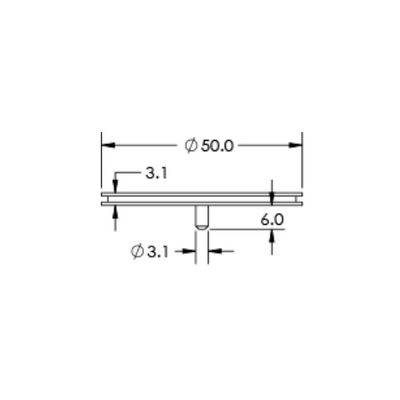 SEM large specimen mounts, short pin mount