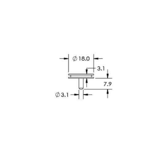 SEM medium specimen mounts, pin mount