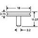 SEM specimen mounts, 18-38mm dia., pin mount