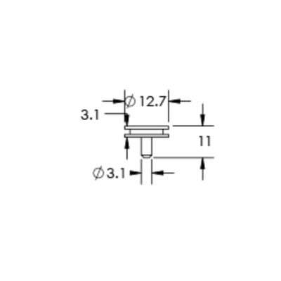 SEM forensic sampling specimen mount, pin mount