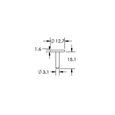 SEM specimen mounts for AMRAY 1000/1200/1400, pin mount