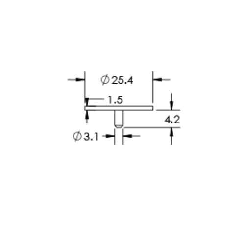 SEM specimen mounts for AMRAY 1000/1200/1400, pin mount