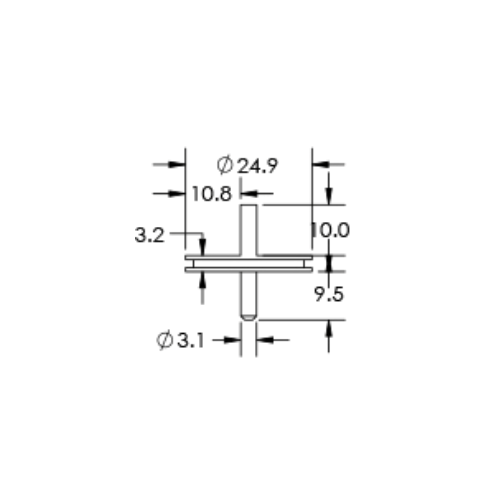 SEM double 90 deg. specimen mounts, pin mount