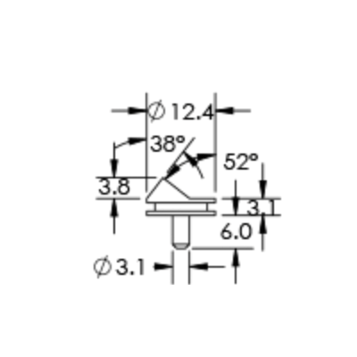 SEM low profile double pre-tilt FIB mounts, short pin mount