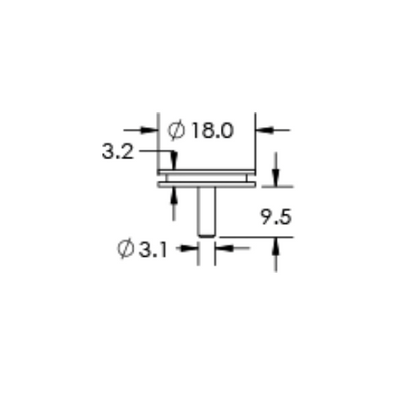 Carbon SEM specimen mounts, pin mount