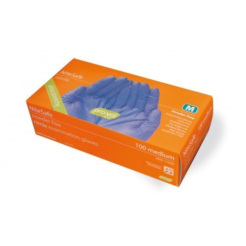 Nitrile examination gloves, powder-free