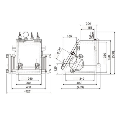 Vacuum glove-box cabinets, acrylic, type VG