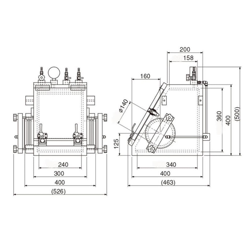 Vacuum glove-box cabinets, acrylic, type VG