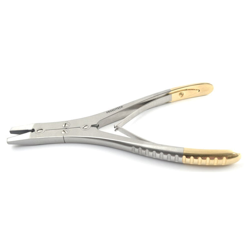 Flat nose gripping pliers, tungsten carbide, 180mm