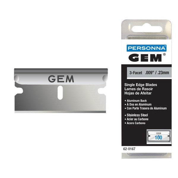 GEM stainless steel razor blades, single edge