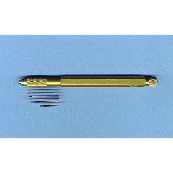 Precision diamond scribes and pin vice handle