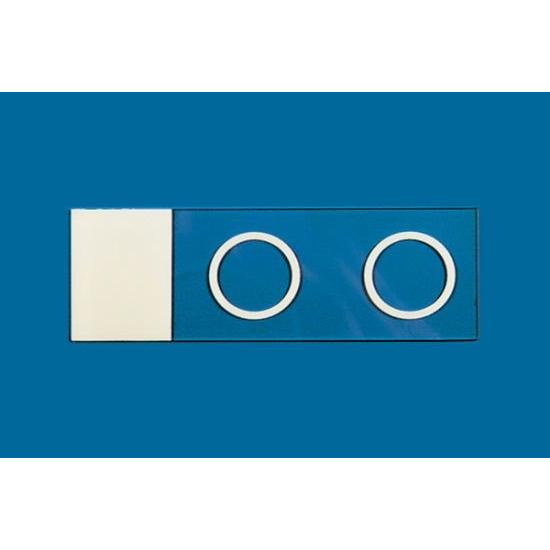 PTFE printed microscope slides, round wells