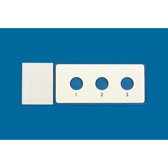 PTFE printed microscope slides, round wells