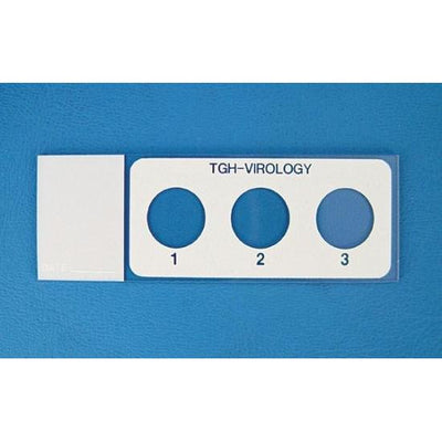 PTFE printed microscope slides, round wells