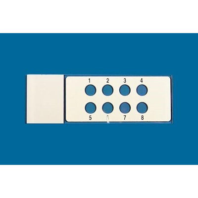 PTFE printed microscope slides, round wells