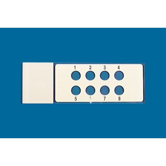 PTFE printed microscope slides, round wells