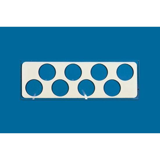 PTFE printed microscope slides, round wells