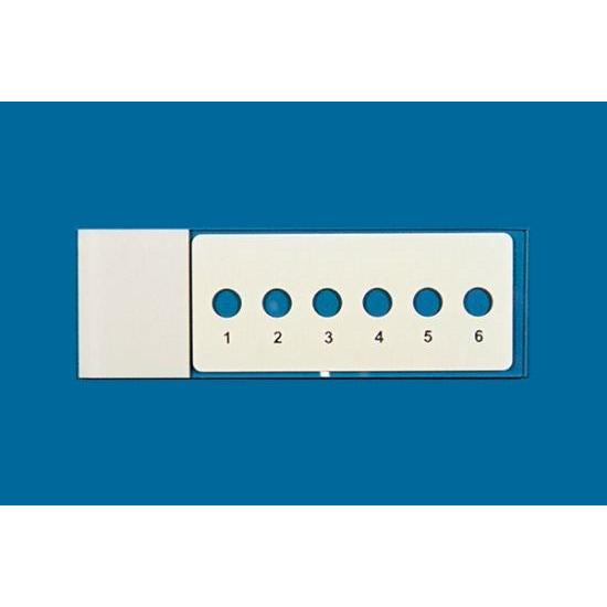 PTFE printed microscope slides, round wells