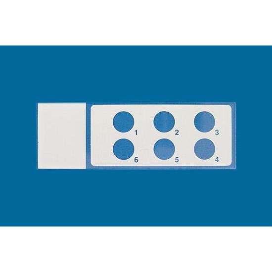PTFE printed microscope slides, round wells