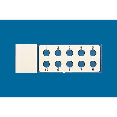 PTFE printed microscope slides, round wells