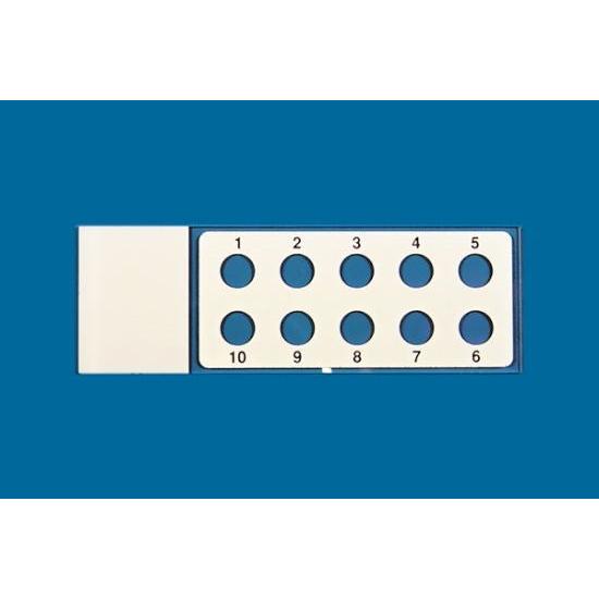 PTFE printed microscope slides, round wells