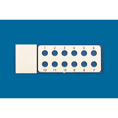 PTFE printed microscope slides, round wells