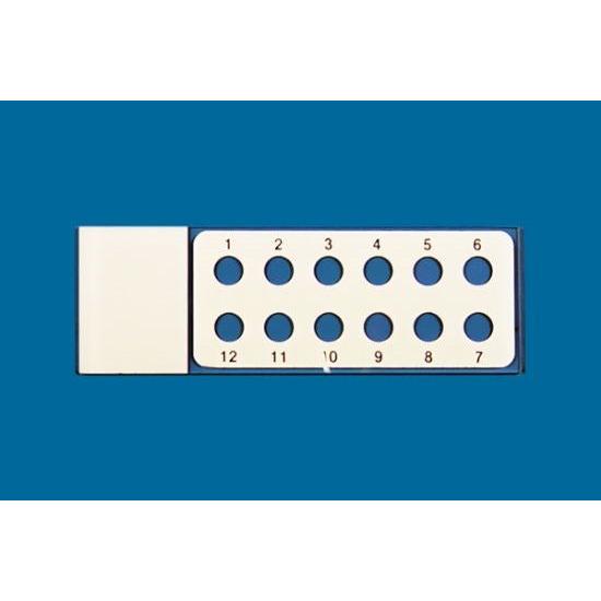 PTFE printed microscope slides, round wells