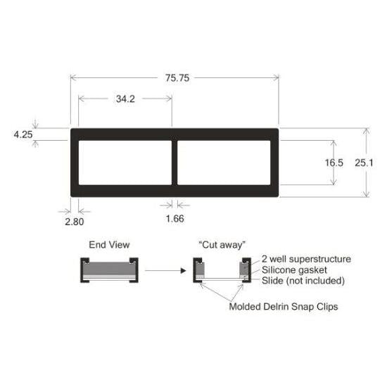 ProPlate re-usable slide modules, delrin snap clips
