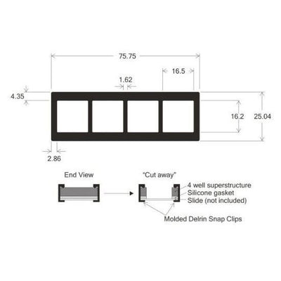 ProPlate re-usable slide modules, delrin snap clips