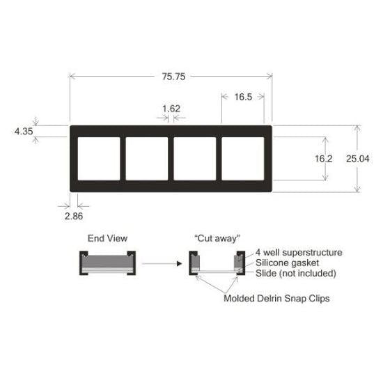 ProPlate re-usable slide modules, delrin snap clips