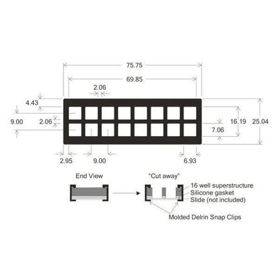ProPlate re-usable slide modules, delrin snap clips