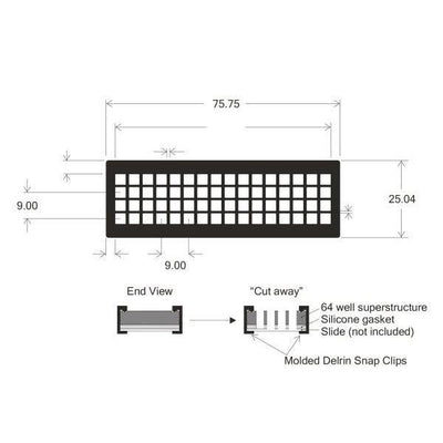ProPlate re-usable slide modules, delrin snap clips
