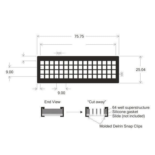 ProPlate re-usable slide modules, delrin snap clips