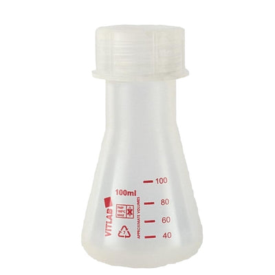 Erlenmeyer flasks with wide neck and screw cap, PMP