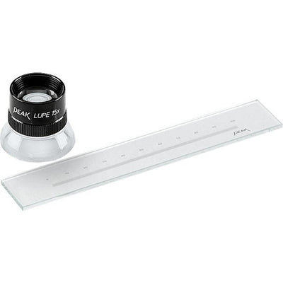Glass measuring scales for stereo viewers