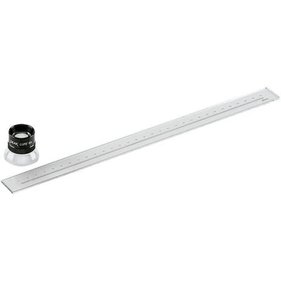 Glass measuring scales for stereo viewers