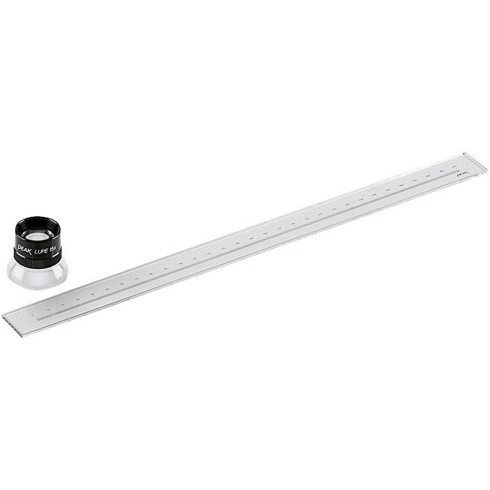 Glass measuring scales for stereo viewers